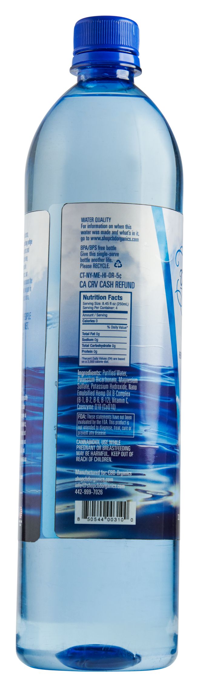Nano CBD Water 12 pack 1000mL - CBD Organics