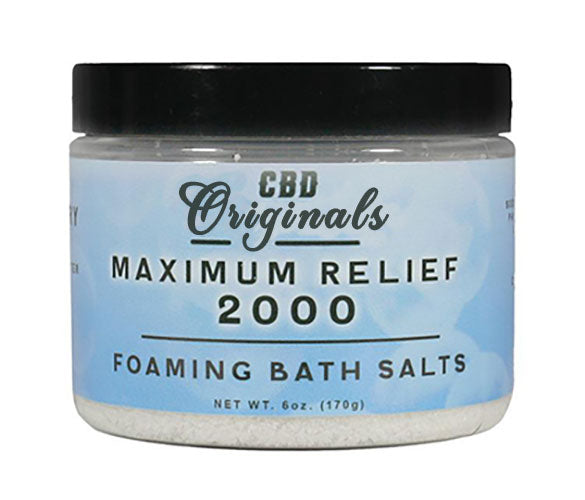 Max Relief Foaming Bath Salts 2000mg - CBD Organics