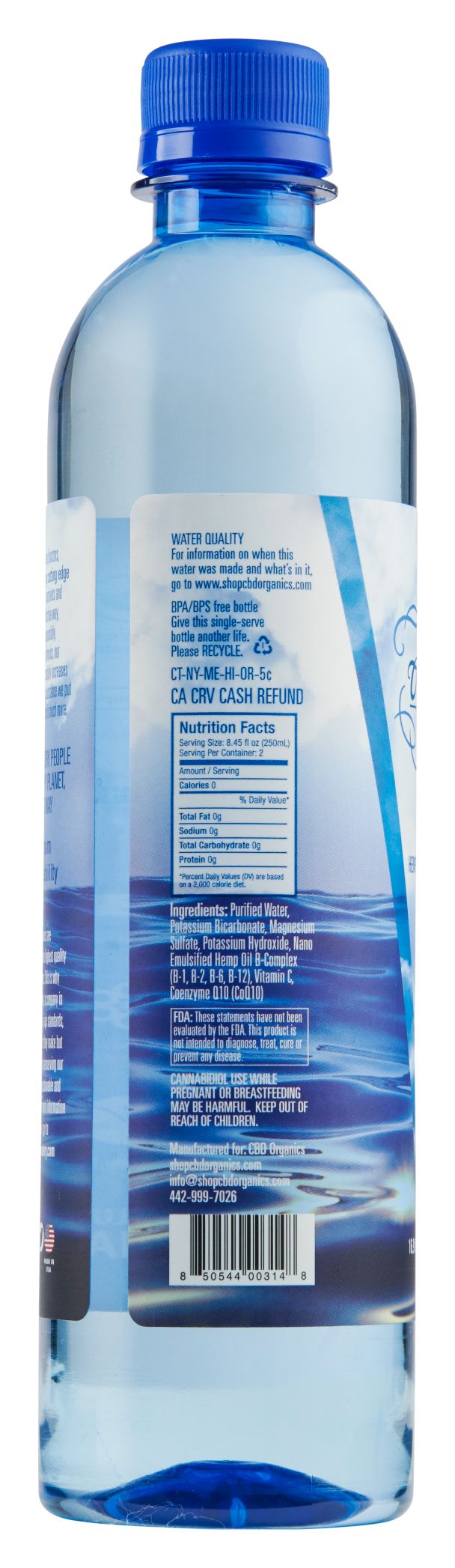Nano CBD Water 24 pack 500mL - CBD Organics